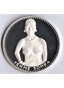 DAHOMEY 1.000 Francs Argento Proof 1971 KM# 4.2 Donna SOMBA Hallmark 1000